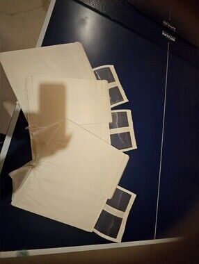 Ikea Cream Fabric Storage Bins with Mesh Panels